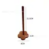 Estante de Hilo de Madera con Base Cuadrada Giratoria Soporte para Hilo Escritorio Madera Maciza Estante de Hilo Tejido a Mano Estante para Bobinas