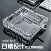 Cenicero de Vidrio para Sala de Estar en Casa Personalidad Creativa Cristal Tamaño Grande Anti-Ceniza Atmósfera de Alta Gama Cenicero de Oficina