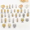 Plata dorada enchapada en cobre color oro blanco con incrustaciones de circonita, cuentas tipo cubo para pulsera de cristal DIY, collar, cuentas para joyería, accesorios