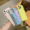Funda magnética para teléfono con tacto de piel de TPU, adecuada para Apple 17, translúcida de caramelo esmerilado, cubierta protectora anticaídas para iPhone16Pro