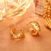 Brincos de Argola Cruzados Listrados Minimalistas Únicos Leve Luxo Moda Retrô Tendência Brincos de Tarraxa para Mulheres