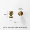 Manija de Armario Estilo Retro Vintage Cobre Puro Minimalista Americano Japonés Redonda de un Solo Agujero Manija de Cajón Armario Puerta Completamente de Cobre