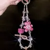 Oso Rosa que Calienta el Corazón con Diamantes Brillantes, Cadena Resistente para Teléfono Móvil, Nicho de Lujo Accesible, Correa Anti-Caída de Moda Exquisita y de Gama Alta
