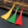 Antiguo pequeño tamaño Seda de Hielo Nudo Chino Borla Espiguilla Hecho a Mano DIY Colgante de Abanico Colgante de Instrumento Musical Teléfono Móvil Borla de Linterna