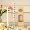 Velas Impresas Largas de Palo de 25 cm Estilo Europeo Atmósfera Romántica Cena a la Luz de las Velas Boda Festival Uso en el Hogar Velas de Palo sin Humo