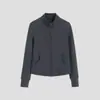 3.0 Cardigan Casual Versátil de Modal Lavado à Areia com Gola Alta Estilo Primavera 2026 Zíper Duplo Slim Fit Jaqueta Esportiva