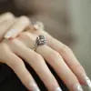 Anillo de Plata S925 con Moneda de Cobre Pixiu para Mujer, Diseño Único, Estilo Vintage, Estilo Chino, Anillo Ajustable
