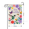 Bandera de Jardín Temática de Verano Transfronteriza Decorativa para Patio Festival Fiesta Escena Decorativa Lino Impresión Doble Cara