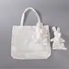 Tela Impermeable a Cuadros Oso Bolsa Tote de Almacenamiento para Compras en Supermercado Bolsa de Compras Plegable Bolsa de Almacenamiento Venta al por Mayor