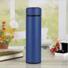 Taza con pantalla de temperatura táctil de acero inoxidable 304, taza inteligente LED aislada de doble capa al vacío para medir temperatura, taza con logo impreso
