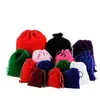 Bolsa de Veludo com Ponto e Cordão Bolsa de Armazenamento Cordão Cordão Bolsa para Joias Preta Bolsa de Armazenamento para Presente