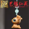 Madeira Maciça Esculpida Pequeno Veado Voador Pingente para Celular Yi Ming Xian Yuan Wen Wan Enfeites Lindo Estilo Casal Pingente para Bolsa