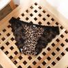 Ropa interior sexy de verano con estampado de leopardo para mujer, con tirantes de encaje, tentación, pura, transpirable, de seda helada, cintura baja, sin costuras, triangular.