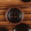 Botões Naturais de Frutas com Borda Arredondada Larga Preto Verde Branco Quatro Furos Botões Casuais para Calça de Terno Jaqueta Jaqueta