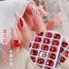 Ano Novo Grande Vermelho Nail Art Jóias Cristal Pontiagudo Vidro Especial-formato Diamante Coração Torto Amor Unha Diamante Jóias Atacado