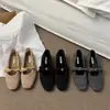 Sapatos Femininos Mary Jane de Lã Estilo Coreano Pequeno Luxo com Pelúcia 2026 Chegada Outono/Inverno Aumenta Altura Temperamento Bico Baixo Sapatos de Salto Único