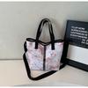 Bolsa de Gran Capacidad para Mujer 2025 Primavera Nuevo Bolso Graffiti Tie-Dye Bolso de Mano Moda Casual Bolso Tote de Hombro