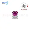 Brincos de Tarraxa em Liga de Titânio F136 Estilo Gótico Personalidade Caveira Coração Zircônia Piercing de Orelha Cartilagem Piercing de Lábio Piercing Interno Espiral Joias