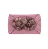 Accesorios para el cabello de bebé de color sólido, Diadema de flor de nailon sin costuras para bebé, Diadema de ala ancha para niños, Lazo