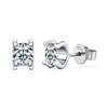 Pendientes de Plata de Ley S925 [Venta de Liquidación con Envío Gratis] Pendientes Cuadrados Simples y Elegantes de Moissanita para Mujer, Exclusivamente para Ventas Transfronterizas