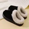 Pantuflas de Algodón para Mujer, Estilo de Moda Otoño e Invierno 2026, Calientes para el Hogar Interior, Suela Gruesa Antideslizante Resistentes a la Suciedad, Zapatos de Algodón Felpudos para Exteriores