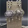 Moda retro Xizang plata colgante cadena de suéter collar largo estilo nacional cuadrado valiente regalo cadena de suéter venta al por mayor