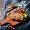 Tabla de Madera de Ébano para Filete Tabla de Pan Occidental de Sapele Bandeja para Frutas y Filetes Plato de Madera Maciza Tabla para Pizza Plato para Cena de Filete