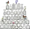 Juego de Jarrones Pequeños Decorativos de Vidrio Vintage Transparente Estilo Ins, Jarrón de Flores y Botella de Aromaterapia, El Más Vendido Transfronterizo con un Toque de Lujo