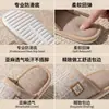 Pantuflas de lino para mujer, modelo nuevo 2026, aptas para todas las estaciones, de interior, silenciosas, antideslizantes, transpirables, absorbentes de sudor, pantuflas de suelo de algodón y lino para hombre