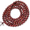 Pulseira pequena de madeira Rosewood africana antiga, folha pequena, contas de sândalo vermelho da Zâmbia, 108 contas, como rosewood indiano
