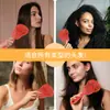 Peine con Forma de Abanico de Plátano Hueco para Uso Doméstico para Niñas de Alto Valor, Peine para Peinar el Cabello con Corona Alta, Masaje Esponjoso, Peine Curvo Grande