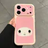 Funda de teléfono de dibujos animados del conejo Miffy y My Melody para Apple 17 Pro Max, alto atractivo estético para niñas, 16/15 a prueba de golpes, 14