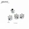 YuenZ estilo simple aleación perforada girasol cuentas de agujero grande accesorios para pulsera DIY cuentas espaciadoras 12 * 12MM R147