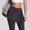 Calça Flare de Yoga com Saia de Peça Única para Evitar Exposição e Cobrir os Glúteos, Adequada para Corrida e Esportes Fitness Femininos