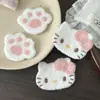 Flequillo lateral con forma de pata de gatito Kt de peluche con cinta mágica para niñas, Pinzas para el pelo rosas suaves y lindas, Dulces accesorios para el pelo, Pasadores