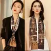 Lenço novo primavera/verão outono lenço de cetim feminino comércio exterior estilo coreano estudante estampado Rede social lenço longo