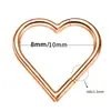 Explotaciones transfronterizas Anillo de hueso de amor de titanio G23 personalidad simple circón perforación del cuerpo humano anillo sin costuras
