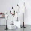 Soporte de Exhibición de Medio Cuerpo para Maniquíes Infantiles para Tienda de Ropa Infantil, Soporte de Maniquí de Cuerpo Entero para Niños y Niñas