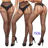 Medias de Rejilla con Tirantes Transfronterizas Alta Elasticidad Pantimedias Sexy sin Entrepierna Malla Fina para Mujer 7528 Tentación Sexy