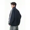 Nuevo cárdigan sudadera casual de alta gama para hombre Otoño/Invierno 2026 - Algodón chino de 400G Chaqueta de moda a rayas Tendencia