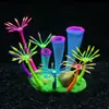 Fornecimento de Guangzhou E-commerce Transfronteiriço Decorações de Paisagismo para Aquário Peixe Tanque Tipo Coral Artificial Macio de Silicone - 3 Chifres
