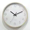 Reloj de Pared de 12 Pulgadas con Imitación de Madera, Estilo Madera Natural, Sala de Estar Estilo Japonés, Lujo de Gama Alta, Reloj Minimalista Estilo Ins, Transfronterizo