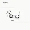3- 5cm Mini Palo Twist Cachorro Ganso Blanco Grande Lentes DIY Accesorios para Fotos a Juego Armazón de Lentes de Alambre de Acero