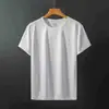 Camiseta Masculina 2022 Novo Estilo Lisa Seda de Gelo Secagem Rápida Manga Curta Malha Elástica Gola Redonda Fina Slim Fit Roupa Íntima