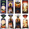 Bolsas Originais Transfronteiriças para Doces de Halloween Bolsas Planas Opp Bolsas com Cordão de Castelo de Abóbora Bolsas para Lanches e Biscoitos