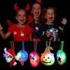 Juguete de Halloween Reloj Luminoso LED Calabaza Cabeza de Fantasma Pulsera Collar Pulsera Infantil Regalo Brillante en la Oscuridad