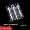 Atacado do Fabricante Tubos de Vidro Orgânico, Caixas de Armazenamento para Miçangas de Sementes, Caixas de Acessórios para Joias DIY, Caixas de Armazenamento Transparentes