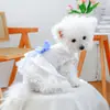 PETCIRCLE Ropa para Mascotas para Perros Pequeños y Cachorros, Lindo Vestido de Malla Multicapa, Vestido Esponjoso Sal Marina