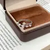 Anillo Tiqi de Tiro Real de Plata de Ley S925 de Doble Capa Estrellado para Mujer, Anillo de Diamantes con Fila de Estrellas Estilo Ins, Trendy con Siete Estrellas de Abalorios