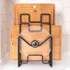 Prateleira de Cozinha Bancada Porta-Tábua de Corte Porta-Armazenamento de Mesa Porta-Armazenamento de Tábua de Corte Doméstico Multifuncional Porta-Tábua de Corte e Tampa de Panela
